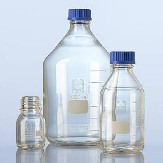 DURAN® GL 45 négyzet alakú üveg, kupak és kiöntőgyűrű nélkül, 500 ml