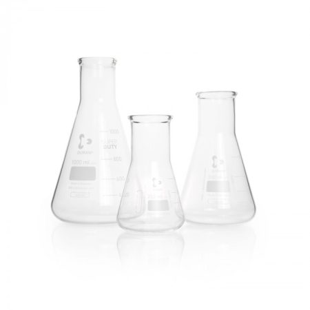 DURAN® vastag falú Erlenmeyer lombik, szűk nyakú, beosztással, 5000 ml  csomag / darab  1