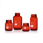   DURAN® Labor folyadéküveg GLS 80, barna, Protect+ védőbevonatos (PA12), védő kupakkal, 3500 ml  csomag / darab  1