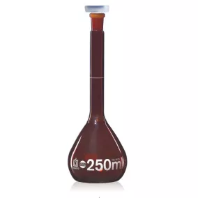   Mérőlombik, BLAUBRAND®, class A, DE-M, PP dugóval, borostyán üvegtérfogal ml 1000, csiszolat NS 24/29