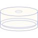   PE-Caps N 20_DIN-L with centre hole for sample vials N 20 with 4 mm rim hole diameter: 4,3 mm thickness: 1,3 mm