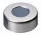   LLG-Aluminium crimp cap N 20, silver, center hole Butyl light grey/PTFE dark grey, Hardness: 50° shore A, Thickness: 3 mm, pack of 100