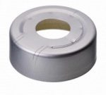   LLG-Pressure release safety caps ND20, Alu,silver,centre hole,ready assembled,3mm, Butyl grey/PTFE grey,50°shore A,pack of 100