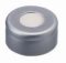   LLG-Aluminium crimp cap N 11, silver, center hole, PTFE virginal, white, Hardness: 53° shore D, Thickness: 0.25 mm pack of 100pcs