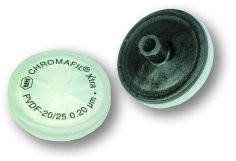 CHROMAFIL disposable filter PP/GF/PVDF-45/25 glass fibre/PVDF, 1.0/0.45 µm, 25 mm, black, colour code below:white, pack of 100