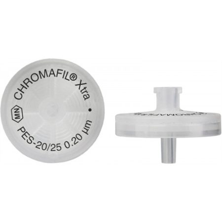 CHROMAFIL Xtra disposable filter PES-45.25 polyether sulphone, 0.45 µm, 25 mm, colourless PP-case, labelled,
