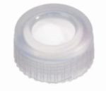   LLG-Screw caps N 9, white PP, transparent, center hole,PTFE virginal, Hardness:53° shore D,thickness:0.25 mm,pack of 100