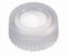   LLG-Screw caps N 9, white PP, transparent, center hole,PTFE virginal, Hardness:53° shore D,thickness:0.25 mm,pack of 100