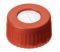   LLG-Screw caps N 9, PP, red, center hole Silicone white/PTFE blue, slitted, Hardness: 40° shore A, Thickness: 1.0 mm, pack of 100