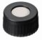   LLG-Screw caps N 9, PP, black, center hole Silicone white/PTFE red, Hardness: 55° shore A, Thickness: 1.0 mm, pack of 100