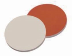 LLG-Septa N 11 Red Rubber/PTFE beige, Hardness: 40°shore A, Thickness: 1.0 mm, pack of 100