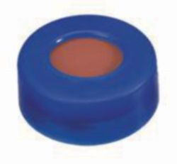LLG-Snap ring caps N 11, PE, blue, center hole Red Rubber/PTFE colourless, Hardness: 65° shore A, Thickness: 1.0 mm pack of 100pcs