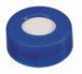   LLG-Snap ring cap N 11 PE, blue, center hole, Silicone white/PTFE red, Hardness: 55° shore A, Thickness 1.0 mm,  pack of 100