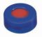   LLG-Snap ring cap N 11, PE, blue center hole, PTFE red/Silicone white/PTFE red, Hardness: 45° shore A, Thickness: 1.0 mm