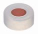   LLG-Snap ring caps N 11, PE transparent,center hole,red rubber/TEF colourless, hardness: 45° shore A, thickness: 1.0 mm  pack of 100