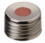   LLG-Magnetic screw caps N 18, silver center hole, Butyl red/PTFE grey, Hardness:55° shore A,thickness: 1.5 mm,pack of 100
