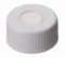   LLG-Screw caps N 24 (bonded), PP, white center hole,Silicone white/PTFE beige,hardness:45° shore A, thickness: 3.2 mm, pack of 100