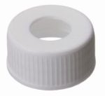 LLG-Screw cap, N 24 PP, white, center hole, pack of 100