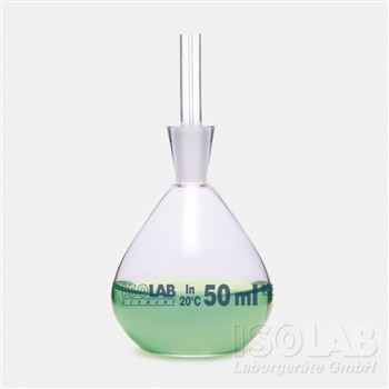 Density bottle, glass, 5 ml calibrated IN w. certificate