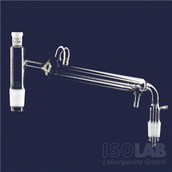 Distilling link, with condenser 250 mm and jacked NS 14/23, for dest.-thermometer, with vacuum adapter, cone(e) NS 29/32, boro 3.3