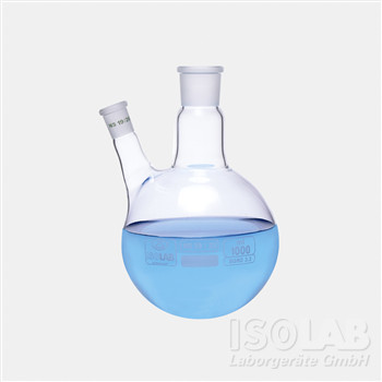 Two-neck round flask, angled side arm, center neck: NS 29/32, side neck: NS 14/23, 250 ml