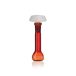   DURAN® Volumetric flask 5 ml,amber coloured class AW,white grad.,individual certificate,one graduation mark,polyethylene stopper,NS 10/19