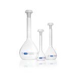   DURAN® Volumetric flask 1 ml, class A blue graduation, batch certificate, one graduation mark, polyethylene stopper, NS 7/16