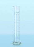   DURAN® Measuring cylinder 250 ml, class A batch certificate, blue graduation, main points ring graduation, hexagonal base