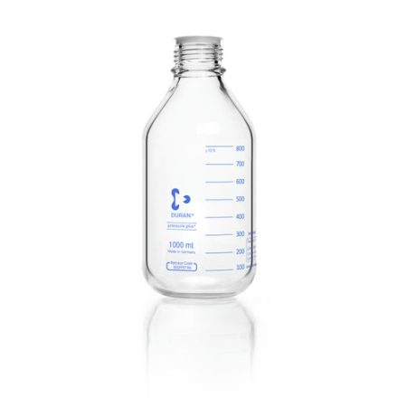 DURAN® GL 45 Laboratory glass bottle protect, pressure plus, plastic coated (PU) pressure resistant, clear, without screw cap and pouring