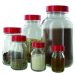   Wide neck bottle RB 100 GT, 100ml amber glass, with closure and PTFE-insert, thread dia.40mm