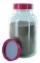   behr,DUESSELDORF Wide neck bottle RK 50 GT, 50ml clear glass, with closure and PTFEinsert, thread dia.32mm