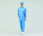   ASPURE Overall for cleanroom, blue polyester, lateral zip, size M