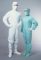   ASPURE Overall for cleanroom, green polyester, type 21212SG, size XS