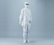   ASPURE Overall for cleanroom, white, polyester, lateral zip, type 22210SW, size L