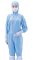   ASPURE Overall for cleanroom, blue, polyester, lateral zip, type 22210SB, size XS