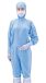   ASPURE Overall for cleanroom, blue, polyester, front zip, type 22110SB, size XL