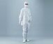   ASPURE Overall for cleanroom, white, polyester, with hood, front zip, type 12110SW, size XS
