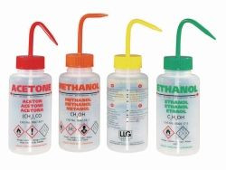 LLG-Safety vented wash bottle 500ml, Isopropanol with pressure control valve, LDPE, NL/GR/IT/UK