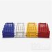   Test tube rack, detachable, PP for 84 tubes (6x14) with dia. 13mm, turquoise, 125 x 265 x 70 mm