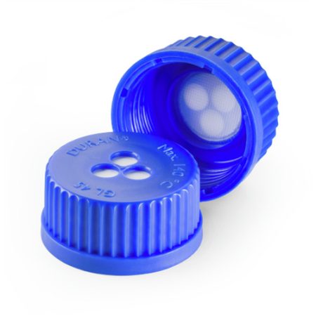 Membrane screw cap GL 25, PP/PTFE blue, for laboratory glass bottles pore size 0.2 µm