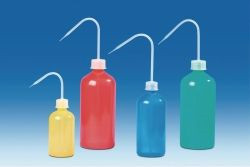 Wash bottles 500 ml, LDPE, blue pack of 5