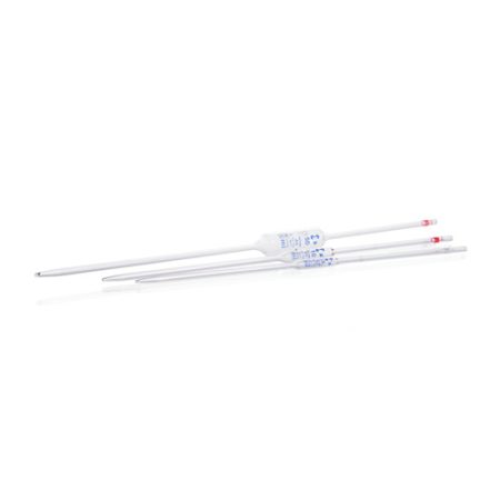 Glass bulb pipettes 2 ml, conformity certified blue print, accuracy class AS, batch certificate, batch certificate, 1 mark, pack of 12