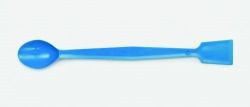 LLG-Macro Spoon Spatula 150mm, PP blue, flat end with knife edge pack of 25