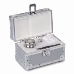Weight kit F1 ECO-form, 1g...200g stainless steel polished, in aluminium case, incl. glove and tweezers
