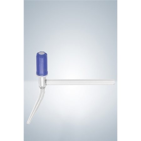 Lateral valve stopcock 2-50 ml with PTFE spindle, clear glas
