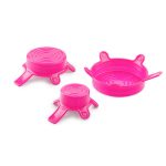 DURAN® Silicone lid set size S/M/L, pink