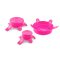 DURAN® Silicone lid set size S/M/L, pink