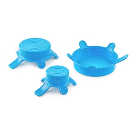 DURAN® Silicone lid size L, cyan pack of 5