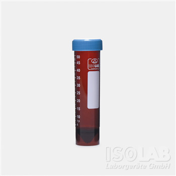 Centrifuge tubes 50 ml, amber PP, screw cap, skirted, nonsterile, pack of 50