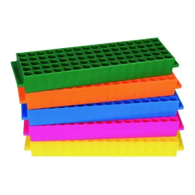   LLG-80 lyukú mikrokémcsőtartók, kék, PP, 1,5/2,0 ml-es csövekhez, 5 db-os csomag